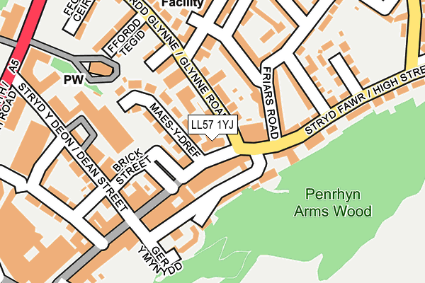 LL57 1YJ map - OS OpenMap – Local (Ordnance Survey) LL57 1YJ map - OS OpenMap – Local (Ordnance Survey)