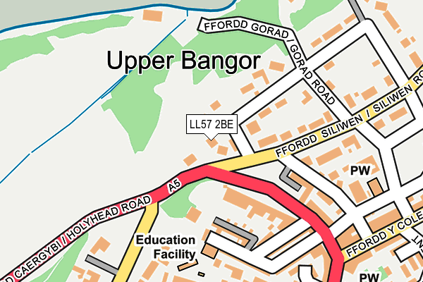 LL57 2BE map - OS OpenMap – Local (Ordnance Survey) LL57 2BE map - OS OpenMap – Local (Ordnance Survey)