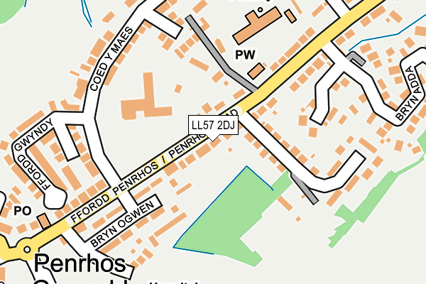 LL57 2DJ map - OS OpenMap – Local (Ordnance Survey) LL57 2DJ map - OS OpenMap – Local (Ordnance Survey)