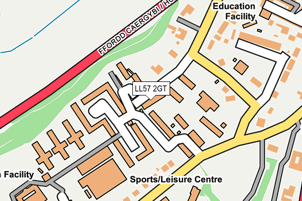 LL57 2GT map - OS OpenMap – Local (Ordnance Survey) LL57 2GT map - OS OpenMap – Local (Ordnance Survey)