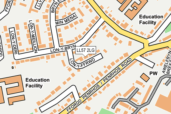 LL57 2LG map - OS OpenMap – Local (Ordnance Survey) LL57 2LG map - OS OpenMap – Local (Ordnance Survey)