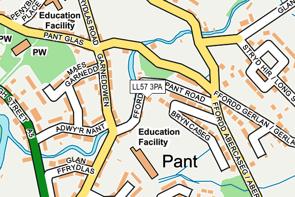 LL57 3PA map - OS OpenMap – Local (Ordnance Survey) LL57 3PA map - OS OpenMap – Local (Ordnance Survey)