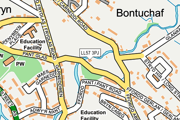 LL57 3PJ map - OS OpenMap – Local (Ordnance Survey) LL57 3PJ map - OS OpenMap – Local (Ordnance Survey)
