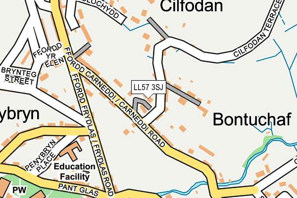 LL57 3SJ map - OS OpenMap – Local (Ordnance Survey) LL57 3SJ map - OS OpenMap – Local (Ordnance Survey)