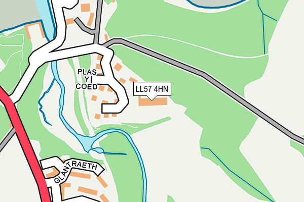 LL57 4HN map - OS OpenMap – Local (Ordnance Survey) LL57 4HN map - OS OpenMap – Local (Ordnance Survey)