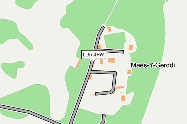 LL57 4HW map - OS OpenMap – Local (Ordnance Survey) LL57 4HW map - OS OpenMap – Local (Ordnance Survey)