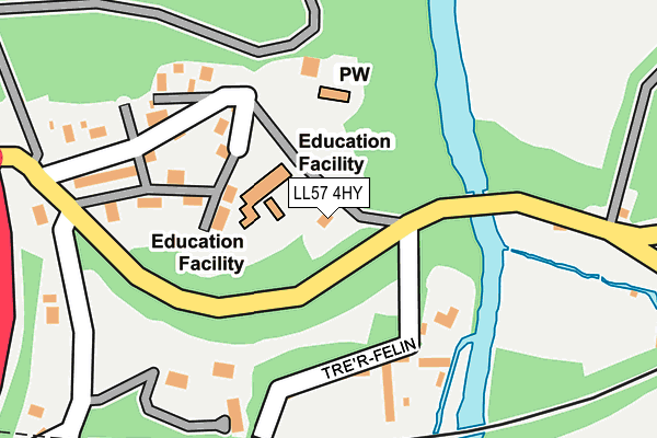 LL57 4HY map - OS OpenMap – Local (Ordnance Survey) LL57 4HY map - OS OpenMap – Local (Ordnance Survey)