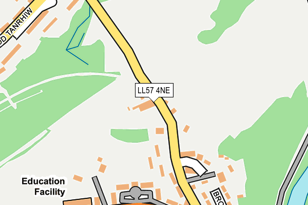LL57 4NE map - OS OpenMap – Local (Ordnance Survey) LL57 4NE map - OS OpenMap – Local (Ordnance Survey)
