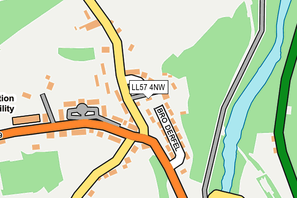 LL57 4NW map - OS OpenMap – Local (Ordnance Survey) LL57 4NW map - OS OpenMap – Local (Ordnance Survey)