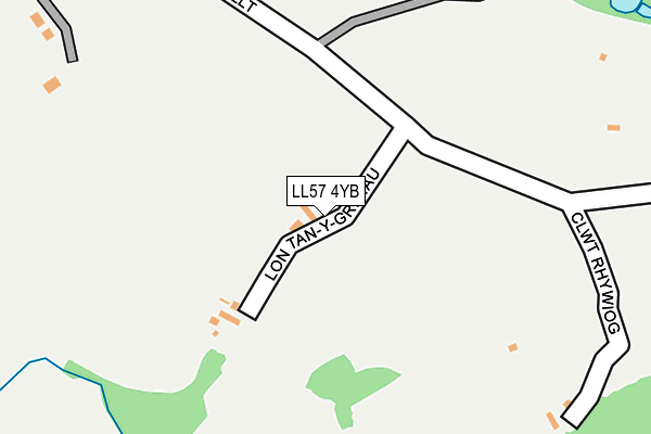 LL57 4YB map - OS OpenMap – Local (Ordnance Survey) LL57 4YB map - OS OpenMap – Local (Ordnance Survey)