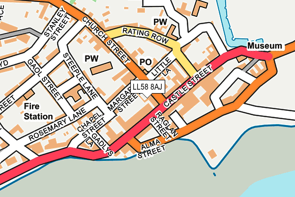 LL58 8AJ map - OS OpenMap – Local (Ordnance Survey) LL58 8AJ map - OS OpenMap – Local (Ordnance Survey)
