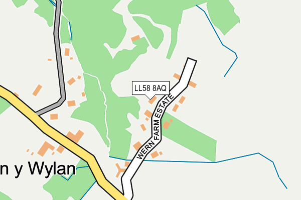 LL58 8AQ map - OS OpenMap – Local (Ordnance Survey) LL58 8AQ map - OS OpenMap – Local (Ordnance Survey)