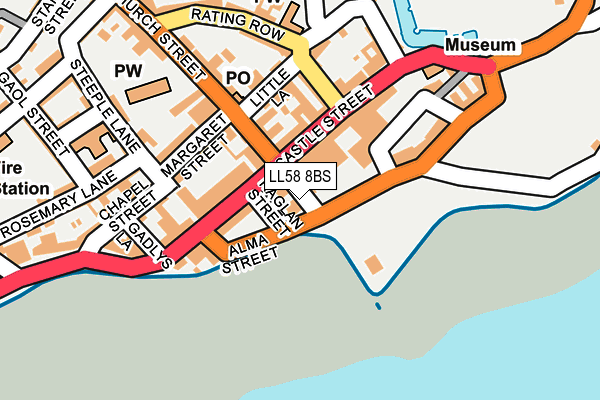 LL58 8BS map - OS OpenMap – Local (Ordnance Survey) LL58 8BS map - OS OpenMap – Local (Ordnance Survey)