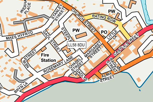 LL58 8DU map - OS OpenMap – Local (Ordnance Survey) LL58 8DU map - OS OpenMap – Local (Ordnance Survey)