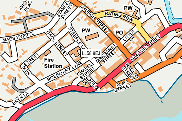 LL58 8EJ map - OS OpenMap – Local (Ordnance Survey) LL58 8EJ map - OS OpenMap – Local (Ordnance Survey)