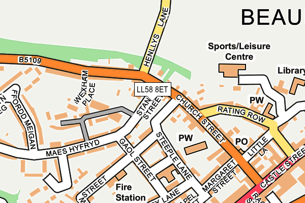 LL58 8ET map - OS OpenMap – Local (Ordnance Survey) LL58 8ET map - OS OpenMap – Local (Ordnance Survey)