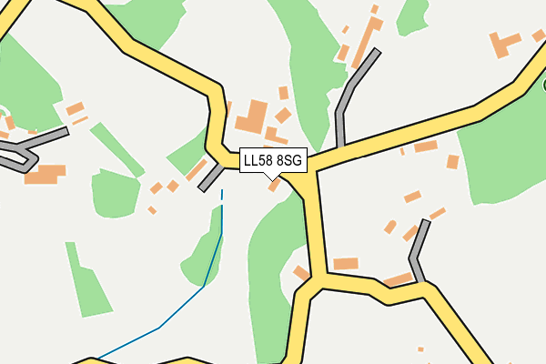 LL58 8SG map - OS OpenMap – Local (Ordnance Survey) LL58 8SG map - OS OpenMap – Local (Ordnance Survey)