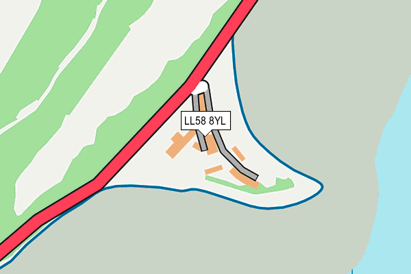 LL58 8YL map - OS OpenMap – Local (Ordnance Survey) LL58 8YL map - OS OpenMap – Local (Ordnance Survey)