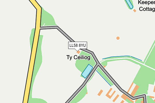 LL58 8YU map - OS OpenMap – Local (Ordnance Survey) LL58 8YU map - OS OpenMap – Local (Ordnance Survey)