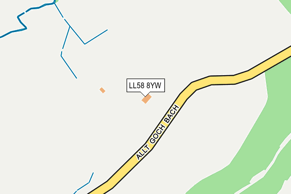 LL58 8YW map - OS OpenMap – Local (Ordnance Survey) LL58 8YW map - OS OpenMap – Local (Ordnance Survey)