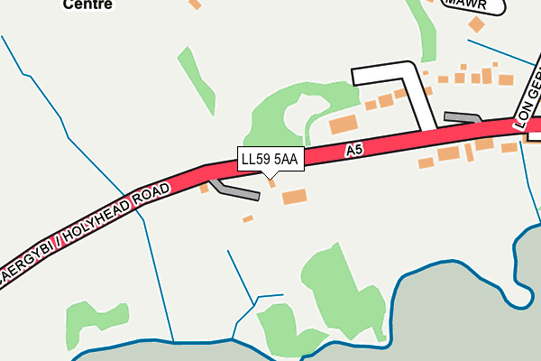 LL59 5AA map - OS OpenMap – Local (Ordnance Survey) LL59 5AA map - OS OpenMap – Local (Ordnance Survey)
