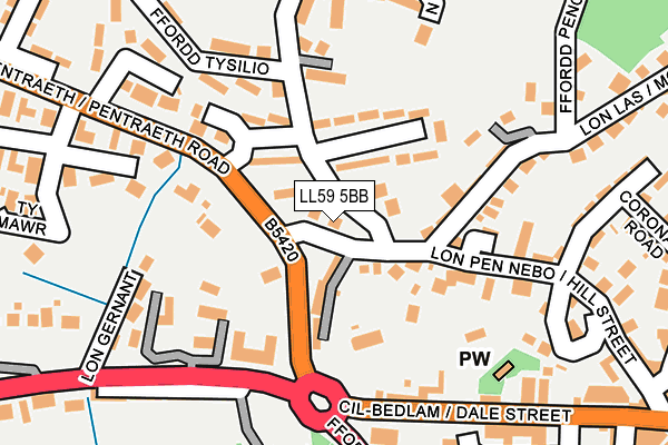 LL59 5BB map - OS OpenMap – Local (Ordnance Survey) LL59 5BB map - OS OpenMap – Local (Ordnance Survey)