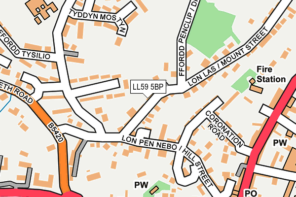 LL59 5BP map - OS OpenMap – Local (Ordnance Survey) LL59 5BP map - OS OpenMap – Local (Ordnance Survey)