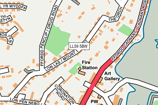LL59 5BW map - OS OpenMap – Local (Ordnance Survey) LL59 5BW map - OS OpenMap – Local (Ordnance Survey)