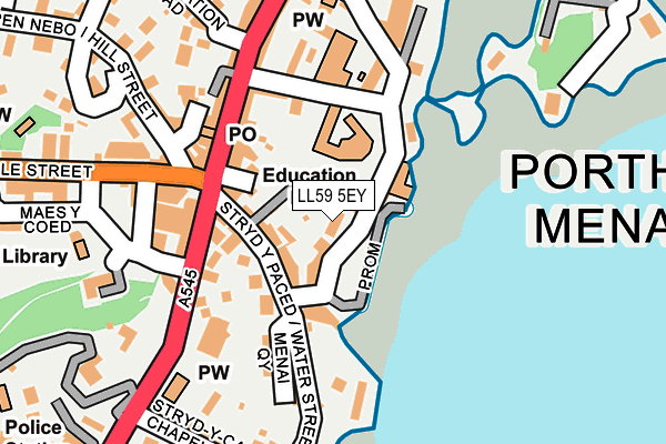 LL59 5EY map - OS OpenMap – Local (Ordnance Survey) LL59 5EY map - OS OpenMap – Local (Ordnance Survey)