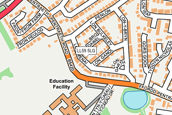 LL59 5LG map - OS OpenMap – Local (Ordnance Survey) LL59 5LG map - OS OpenMap – Local (Ordnance Survey)