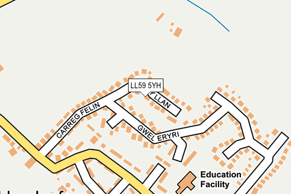 LL59 5YH map - OS OpenMap – Local (Ordnance Survey) LL59 5YH map - OS OpenMap – Local (Ordnance Survey)