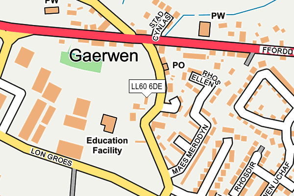 LL60 6DE map - OS OpenMap – Local (Ordnance Survey) LL60 6DE map - OS OpenMap – Local (Ordnance Survey)