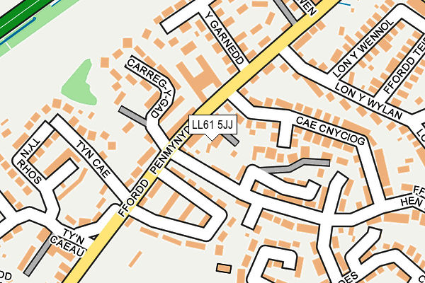LL61 5JJ map - OS OpenMap – Local (Ordnance Survey) LL61 5JJ map - OS OpenMap – Local (Ordnance Survey)