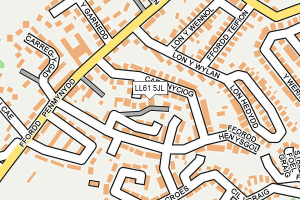 LL61 5JL map - OS OpenMap – Local (Ordnance Survey) LL61 5JL map - OS OpenMap – Local (Ordnance Survey)