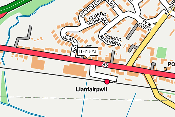 LL61 5YJ map - OS OpenMap – Local (Ordnance Survey) LL61 5YJ map - OS OpenMap – Local (Ordnance Survey)