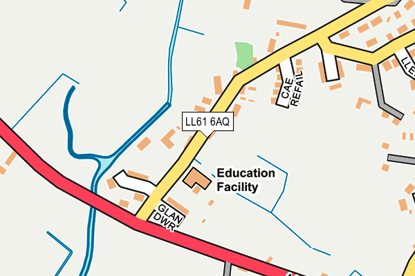 LL61 6AQ map - OS OpenMap – Local (Ordnance Survey)