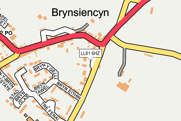 LL61 6HZ map - OS OpenMap – Local (Ordnance Survey) LL61 6HZ map - OS OpenMap – Local (Ordnance Survey)