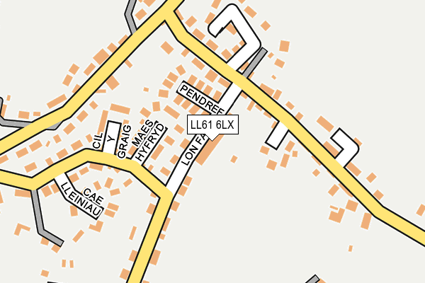 LL61 6LX map - OS OpenMap – Local (Ordnance Survey) LL61 6LX map - OS OpenMap – Local (Ordnance Survey)