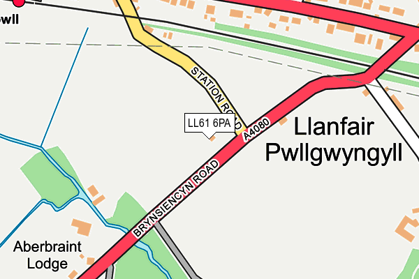 LL61 6PA map - OS OpenMap – Local (Ordnance Survey)