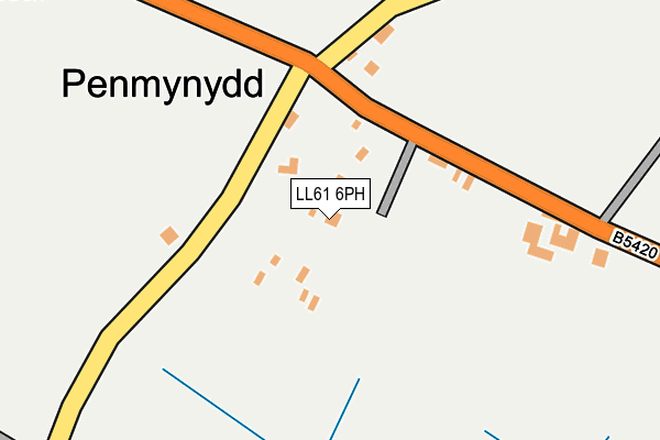 LL61 6PH map - OS OpenMap – Local (Ordnance Survey) LL61 6PH map - OS OpenMap – Local (Ordnance Survey)