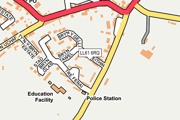 LL61 6RQ map - OS OpenMap – Local (Ordnance Survey)