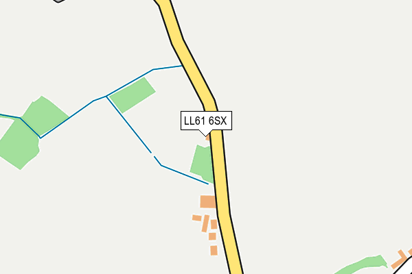 LL61 6SX map - OS OpenMap – Local (Ordnance Survey) LL61 6SX map - OS OpenMap – Local (Ordnance Survey)