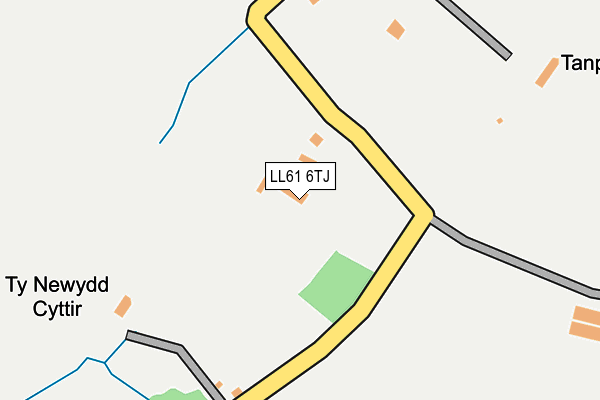 LL61 6TJ map - OS OpenMap – Local (Ordnance Survey) LL61 6TJ map - OS OpenMap – Local (Ordnance Survey)
