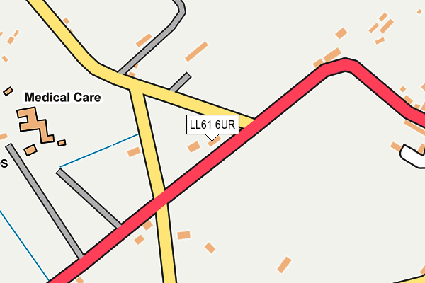 LL61 6UR map - OS OpenMap – Local (Ordnance Survey) LL61 6UR map - OS OpenMap – Local (Ordnance Survey)