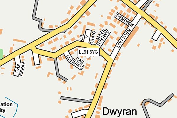 LL61 6YG map - OS OpenMap – Local (Ordnance Survey) LL61 6YG map - OS OpenMap – Local (Ordnance Survey)