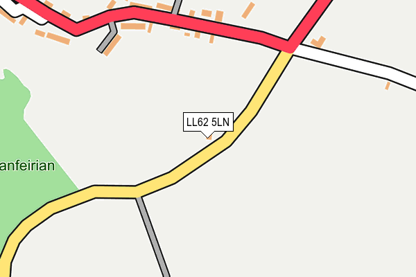 LL62 5LN map - OS OpenMap – Local (Ordnance Survey) LL62 5LN map - OS OpenMap – Local (Ordnance Survey)