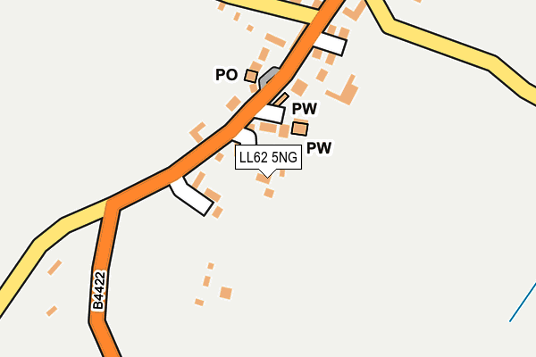 LL62 5NG map - OS OpenMap – Local (Ordnance Survey) LL62 5NG map - OS OpenMap – Local (Ordnance Survey)