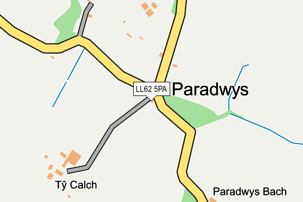 LL62 5PA map - OS OpenMap – Local (Ordnance Survey) LL62 5PA map - OS OpenMap – Local (Ordnance Survey)
