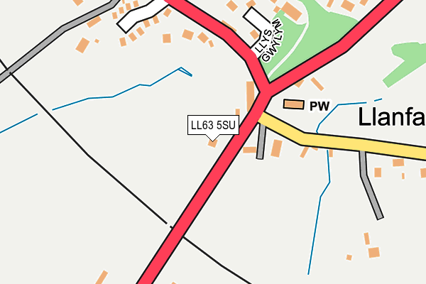 LL63 5SU map - OS OpenMap – Local (Ordnance Survey) LL63 5SU map - OS OpenMap – Local (Ordnance Survey)