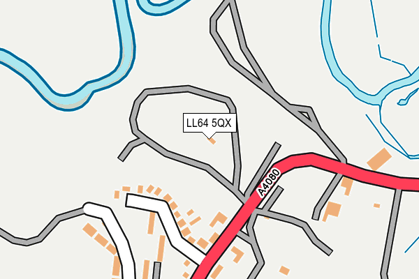 LL64 5QX map - OS OpenMap – Local (Ordnance Survey) LL64 5QX map - OS OpenMap – Local (Ordnance Survey)